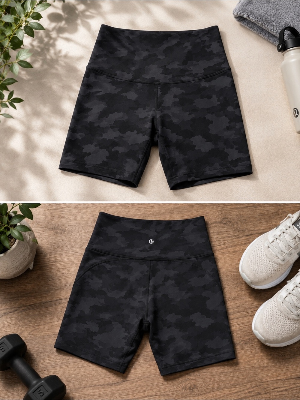 Lululemon Athletica Dark Camouflage Shorts
